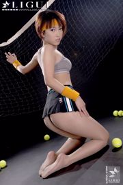 Model Meimei "Badminton Beauty Silk Foot Show" kolekcja górna, środkowa i dolna [丽 柜 LiGui] Piękne nogi i jadeitowe stopy zdjęcie zdjęcie