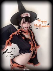 Weibo Coser Шима Аой "Маленький дьяволенок на Хэллоуин"