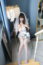 【COS福祉】巨乳猫ナインさくら-ロングヘアのウェディングドレス